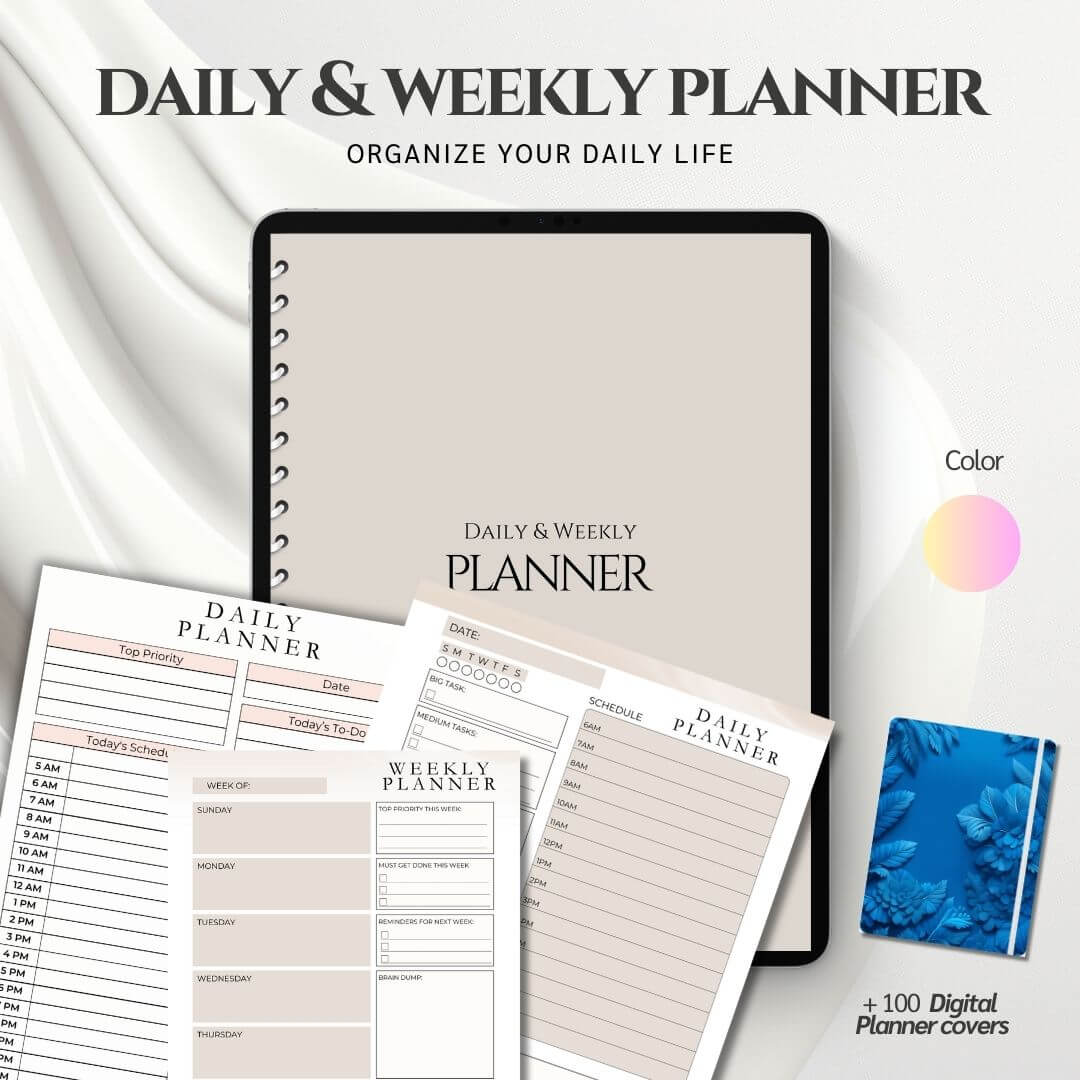 Undated Daily and Weekly planner